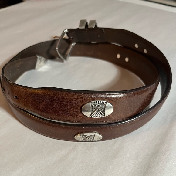 Golf Top Grain Brown western Leather Ranch Club Belt Size 42 AML3000 - Picture 1 of 15